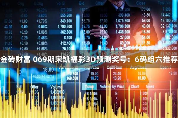 金砖财富 069期宋凯福彩3D预测奖号:6码组六推荐